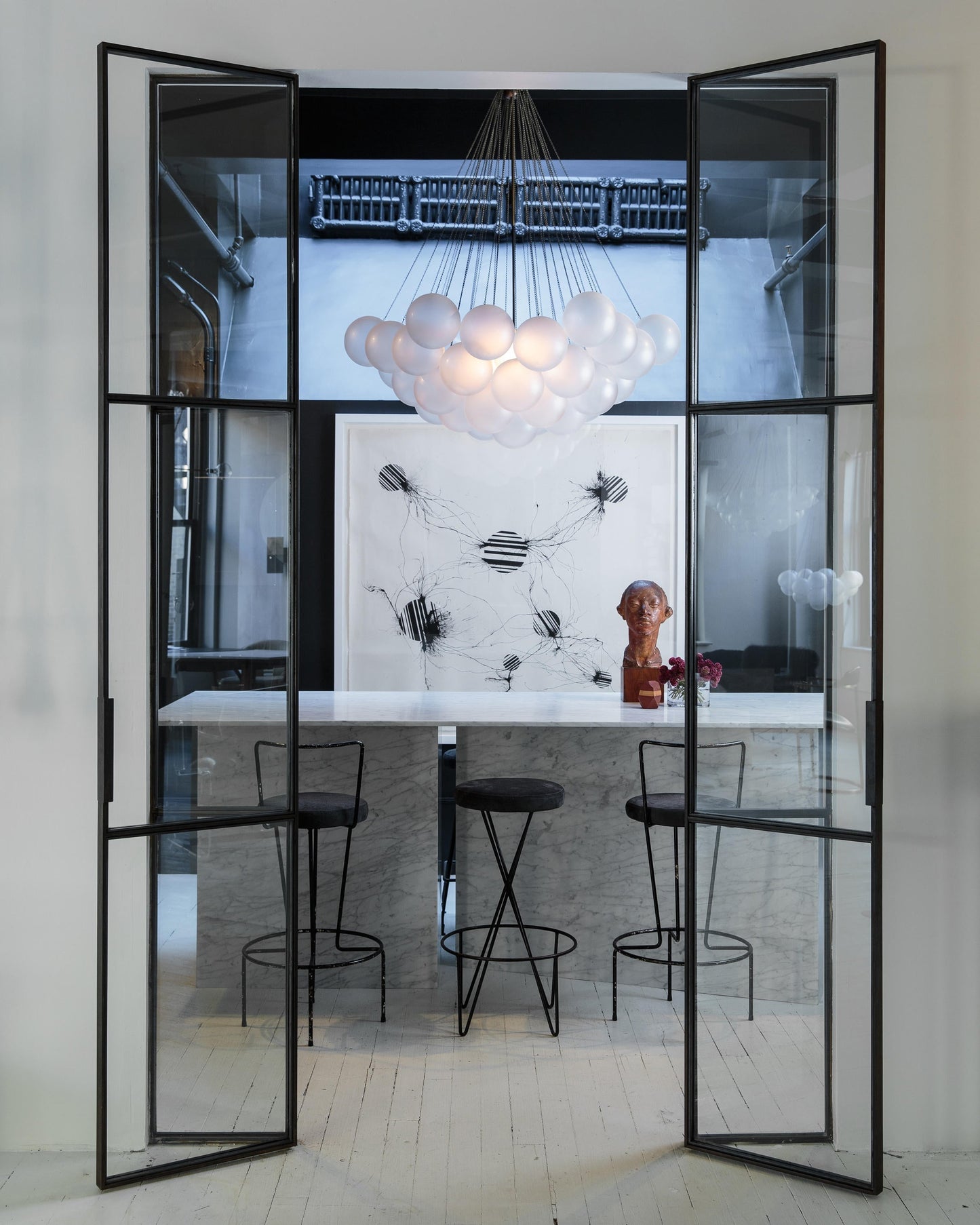 Halden Frosted Glass Bubble Chandelier