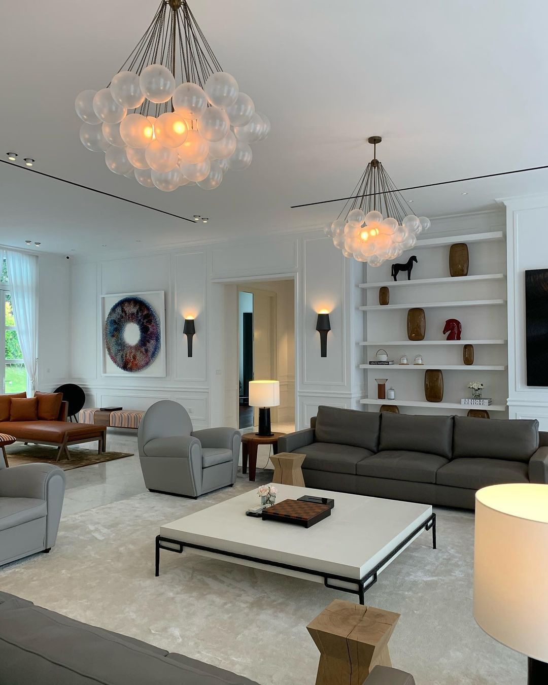Halden Frosted Glass Bubble Chandelier