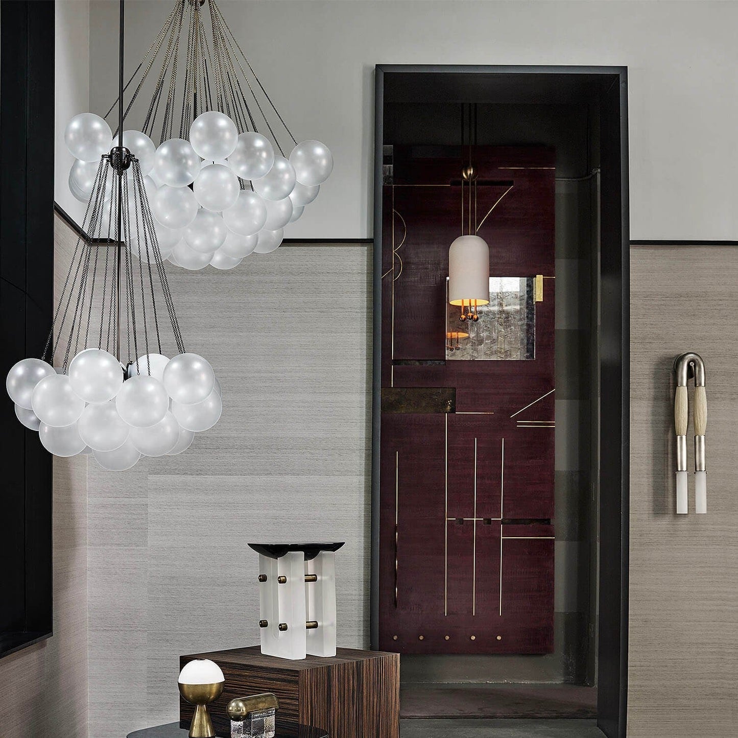 Halden Frosted Glass Bubble Chandelier