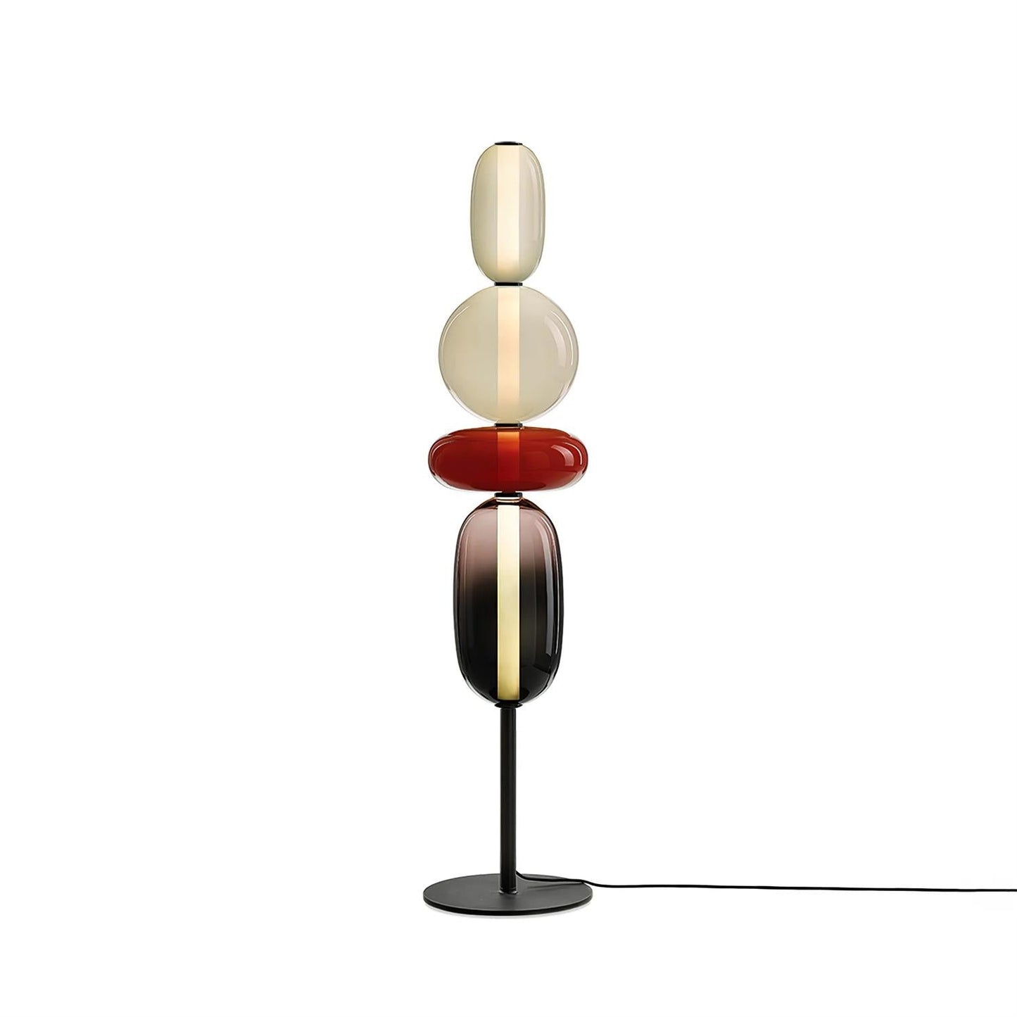 Stacked Glass Pebble Floor Lamp