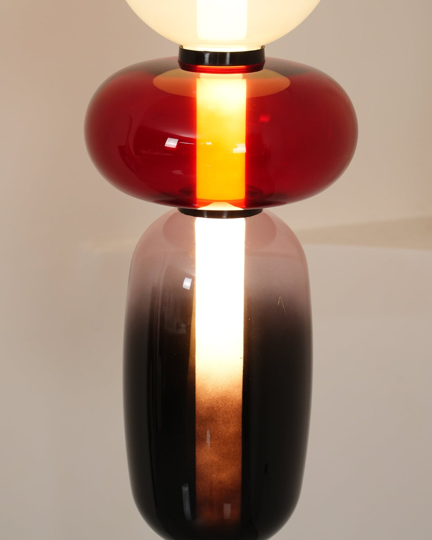 Stacked Glass Pebble Floor Lamp