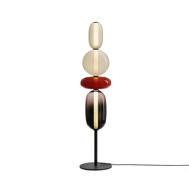 Stacked Glass Pebble Floor Lamp