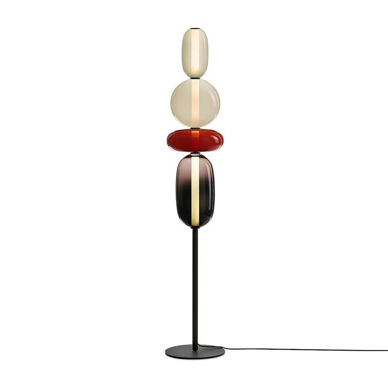 Stacked Glass Pebble Floor Lamp