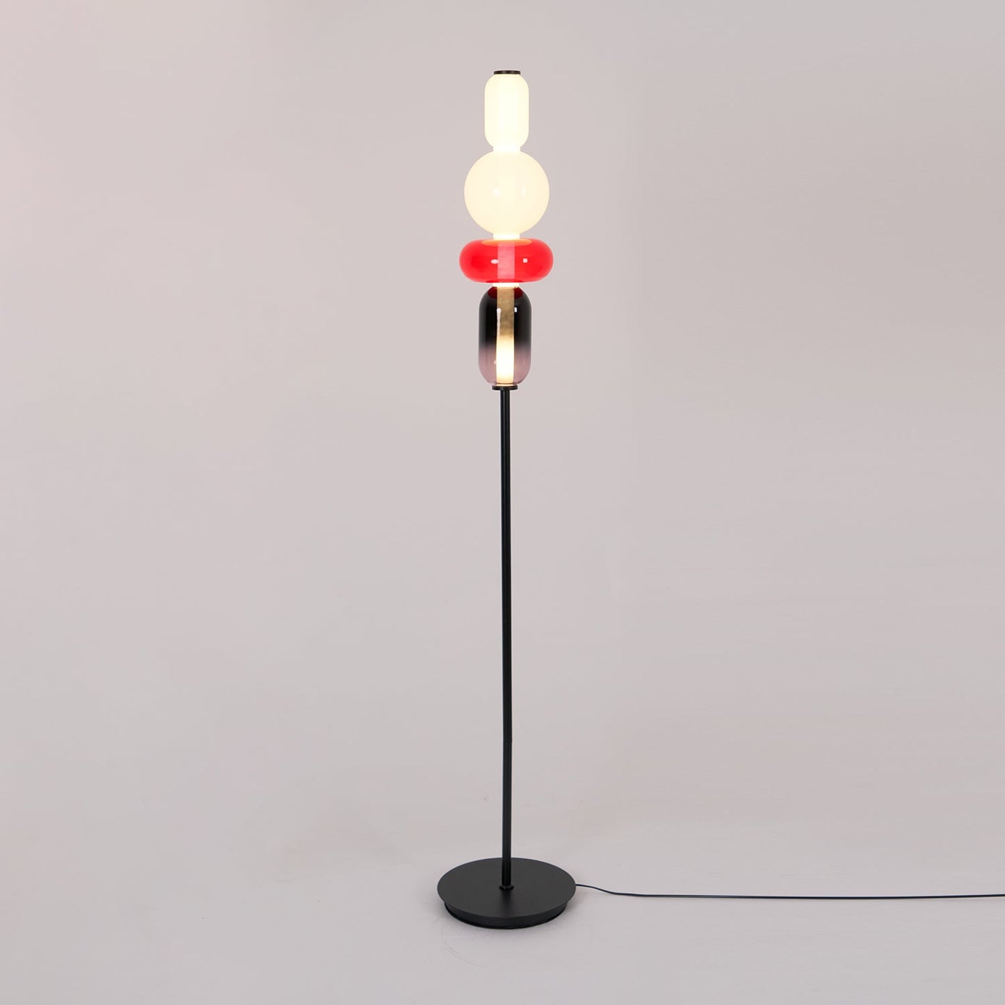 Stacked Glass Pebble Floor Lamp