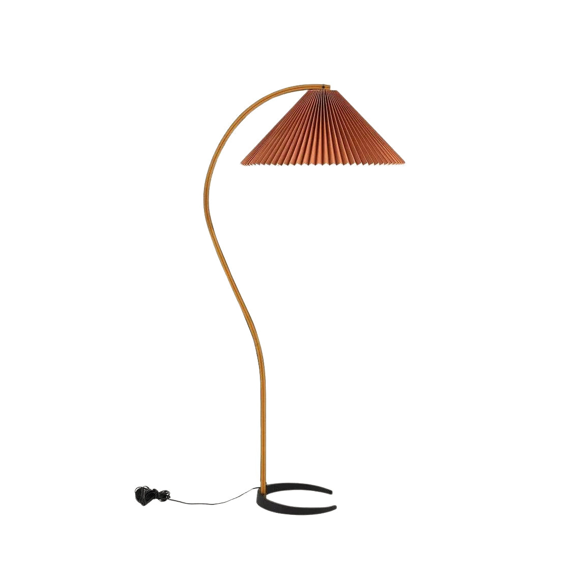 Wide Pleated Drum Shade Floor Lamp