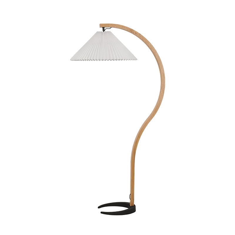 Wide Pleated Drum Shade Floor Lamp