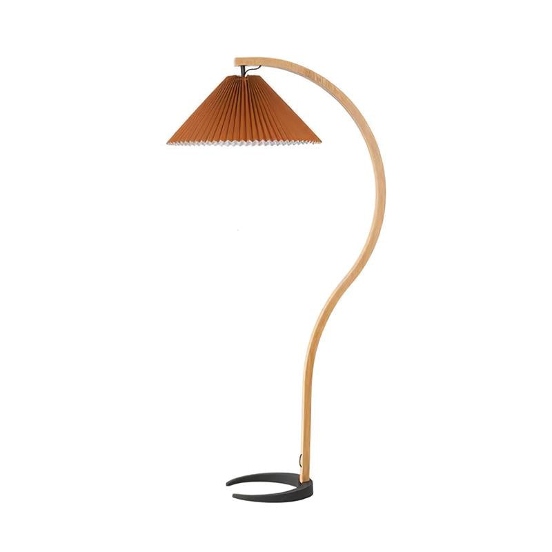 Wide Pleated Drum Shade Floor Lamp