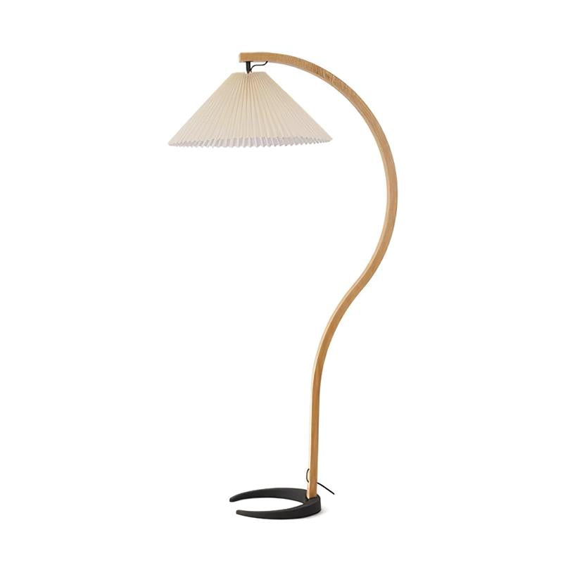 Wide Pleated Drum Shade Floor Lamp