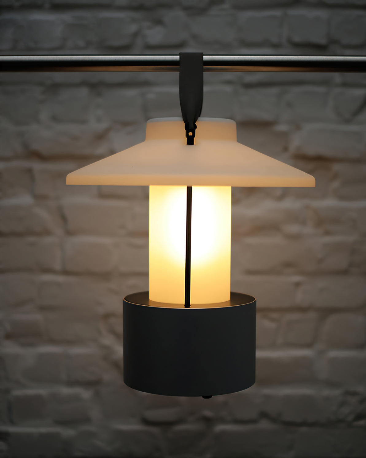 Frosted Globe Cordless Outdoor Table Lamp