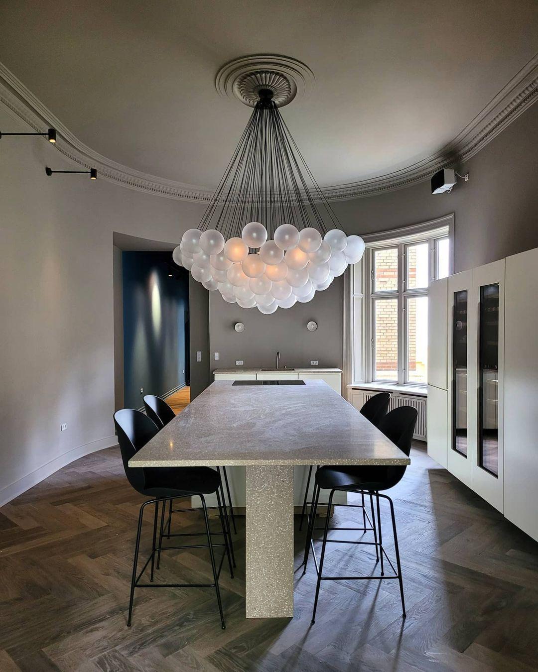 Halden Frosted Glass Bubble Chandelier