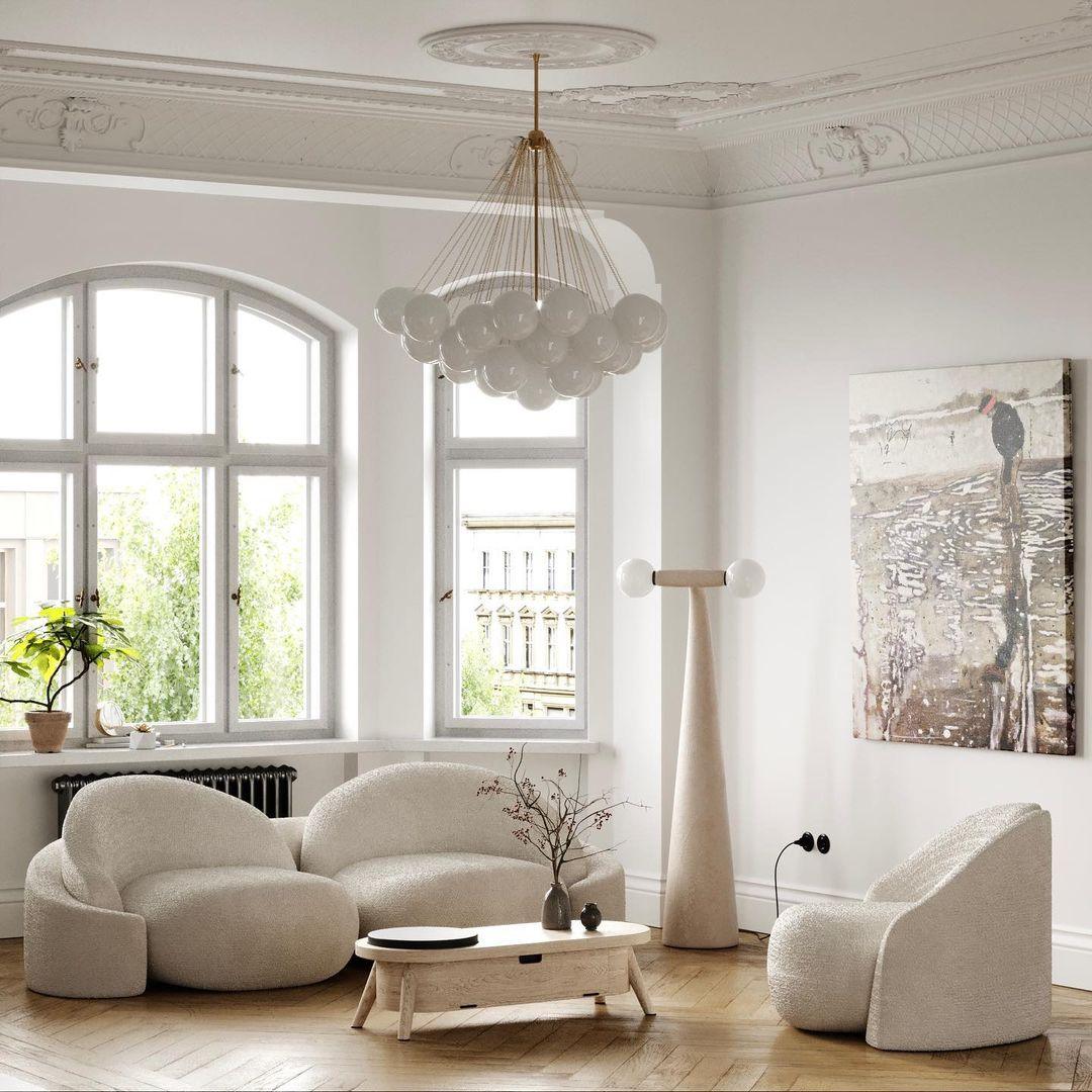 Halden Frosted Glass Bubble Chandelier