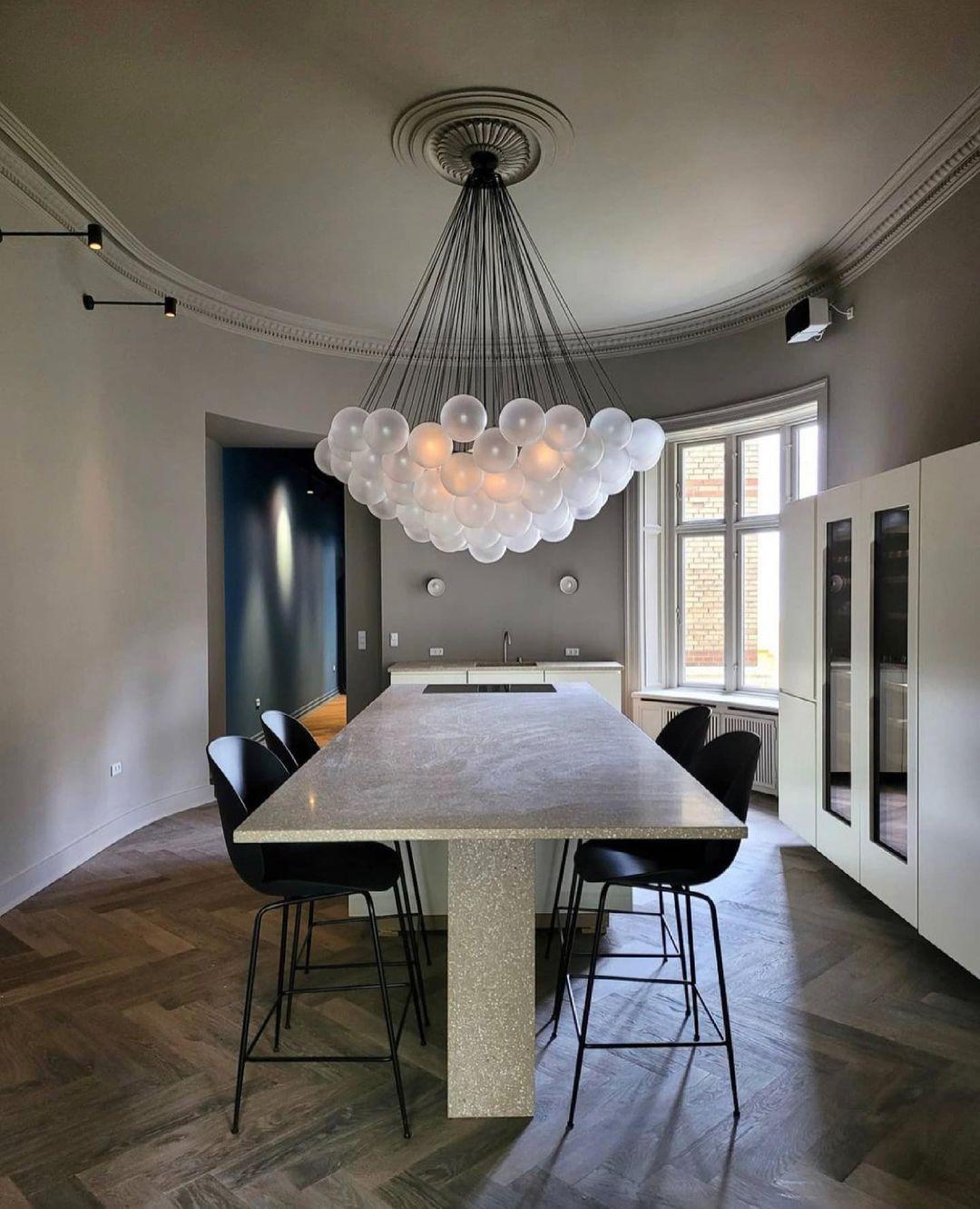 Halden Frosted Glass Bubble Chandelier
