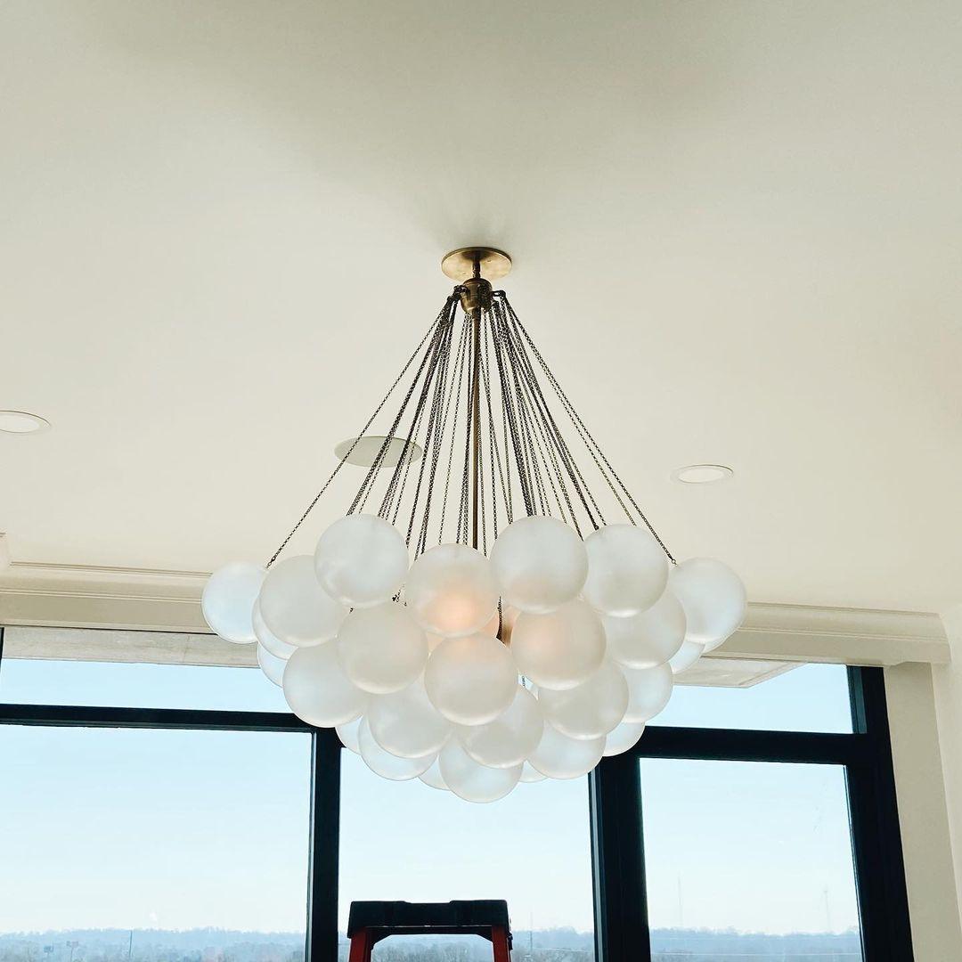 Halden Frosted Glass Bubble Chandelier