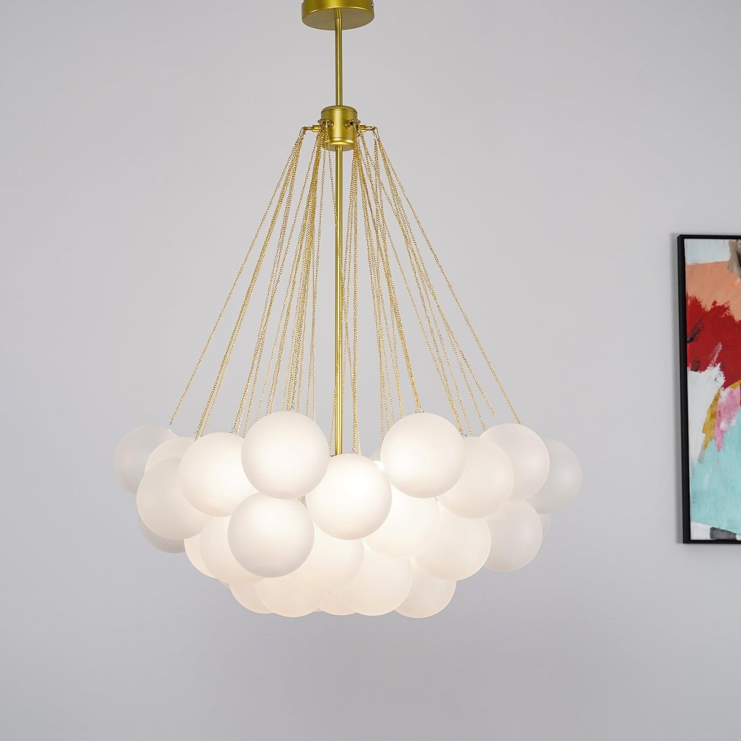 Halden Frosted Glass Bubble Chandelier
