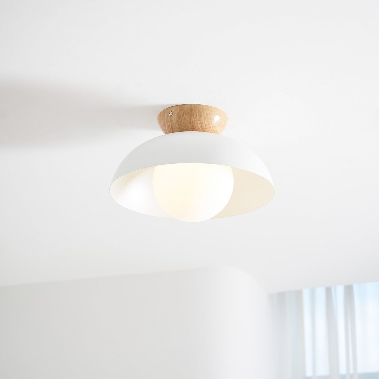 Sculptural Dome Semi-Flush Ceiling Light