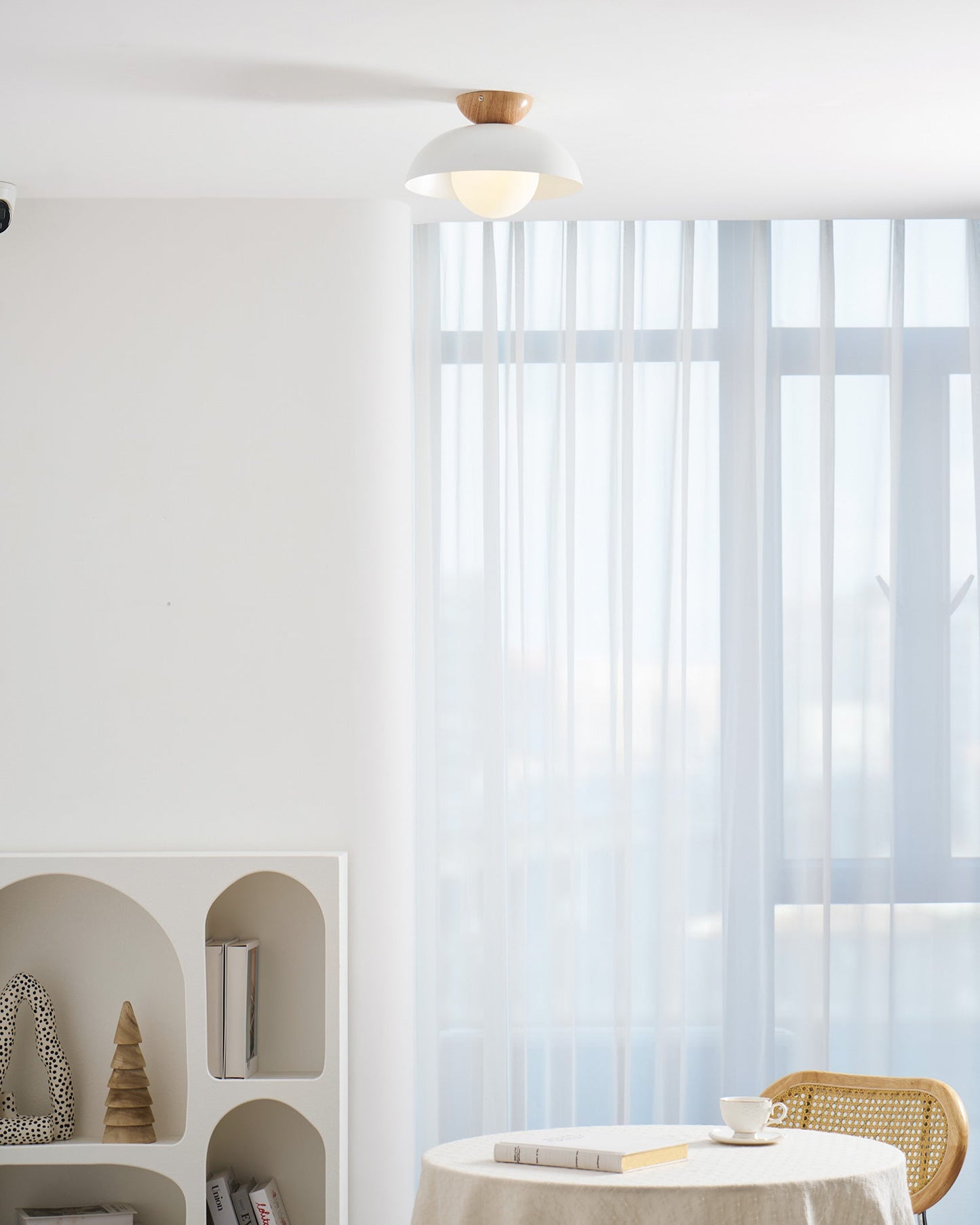 Sculptural Dome Semi-Flush Ceiling Light