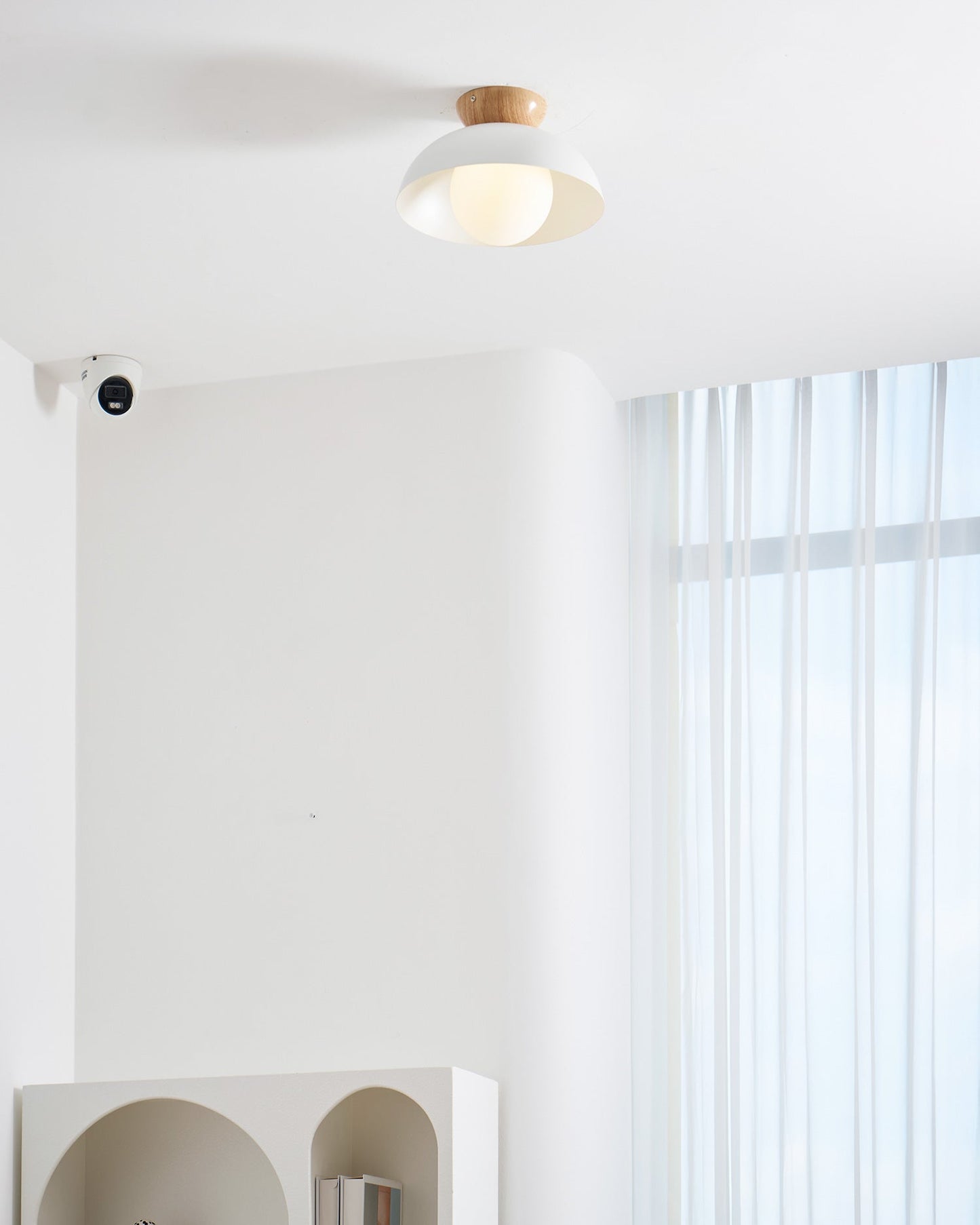 Sculptural Dome Semi-Flush Ceiling Light