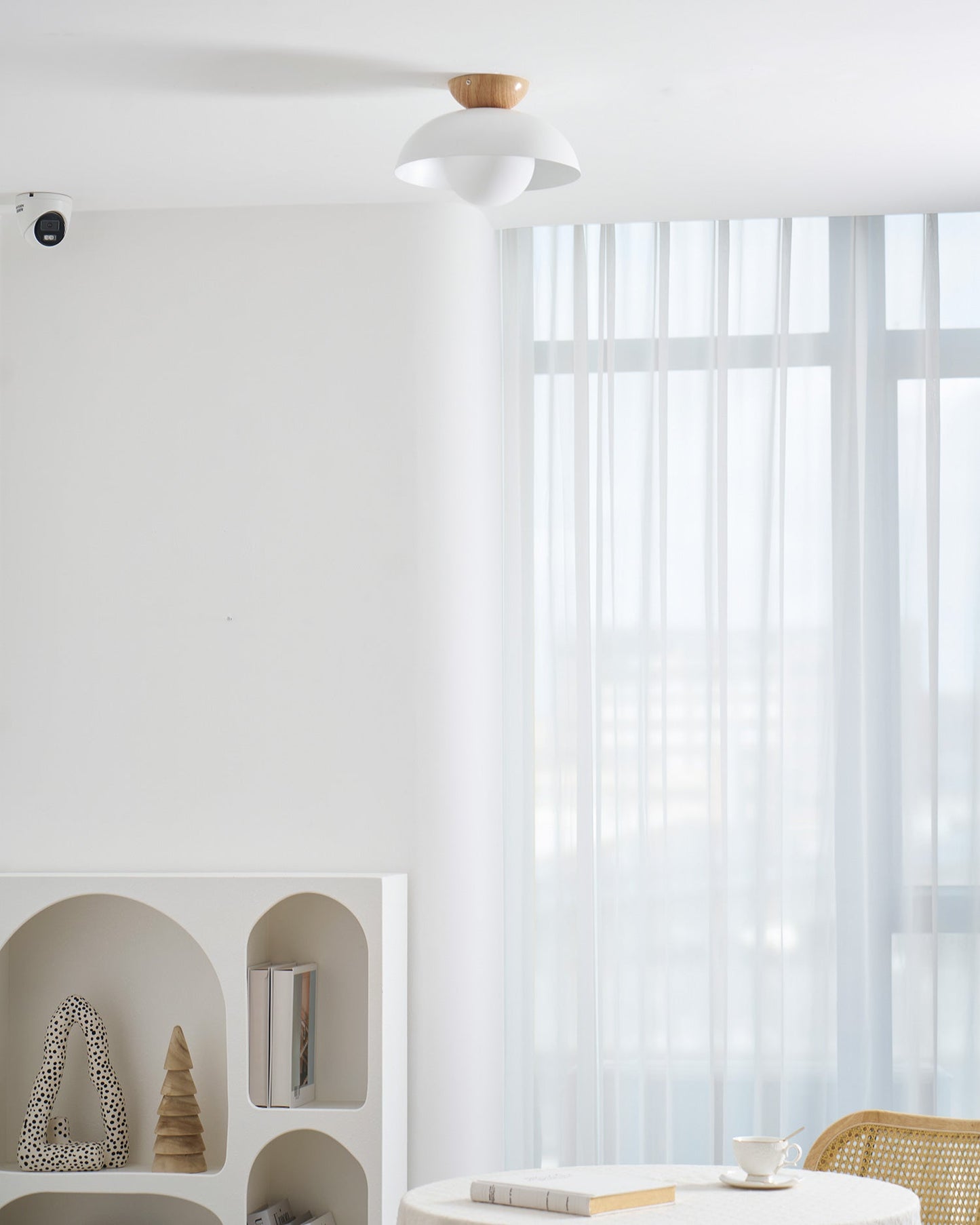 Sculptural Dome Semi-Flush Ceiling Light