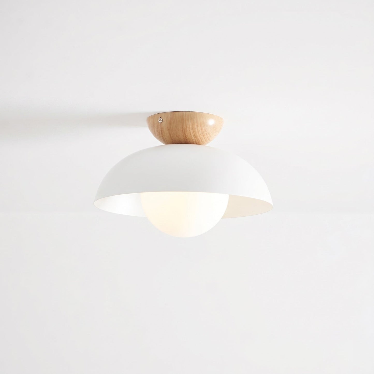 Sculptural Dome Semi-Flush Ceiling Light