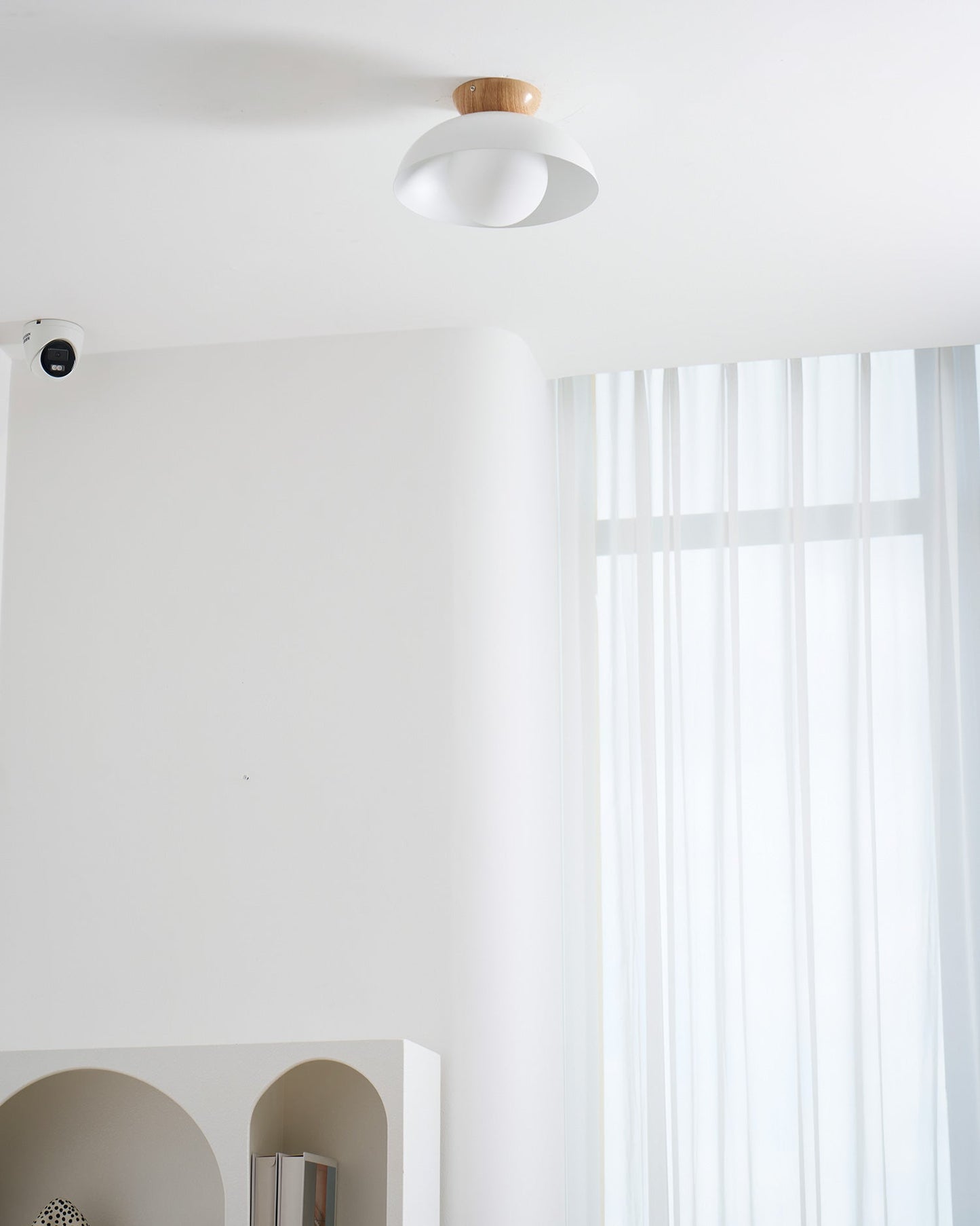 Sculptural Dome Semi-Flush Ceiling Light