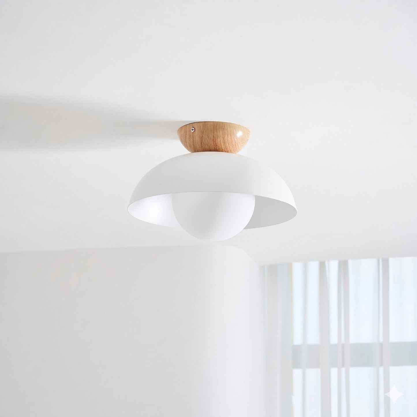 Sculptural Dome Semi-Flush Ceiling Light