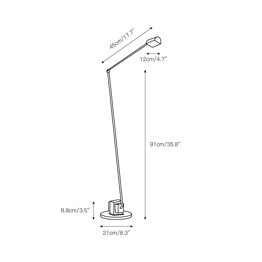 Dimmable Swivel Task Floor Lamp