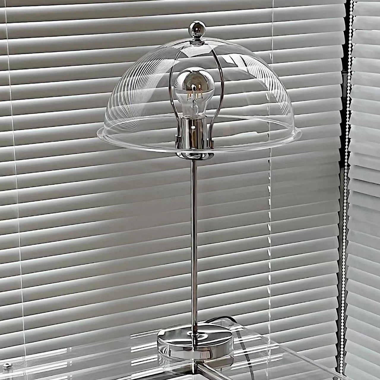 Amber Acrylic Shade Table Lamp