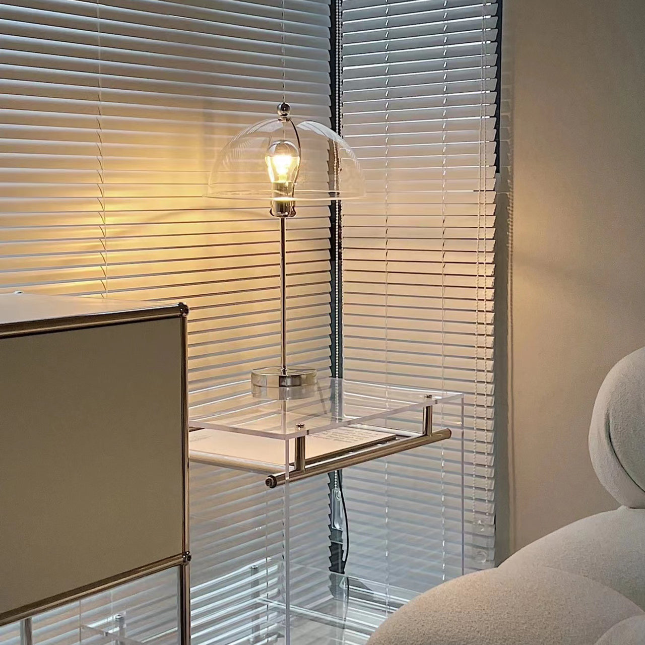 Amber Acrylic Shade Table Lamp