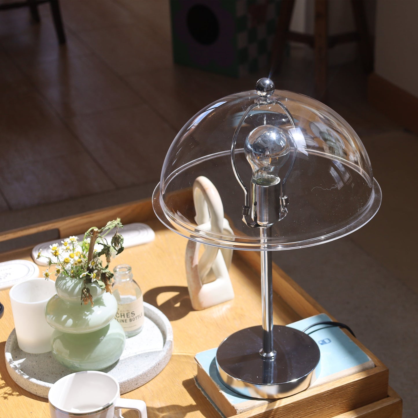 Amber Acrylic Shade Table Lamp