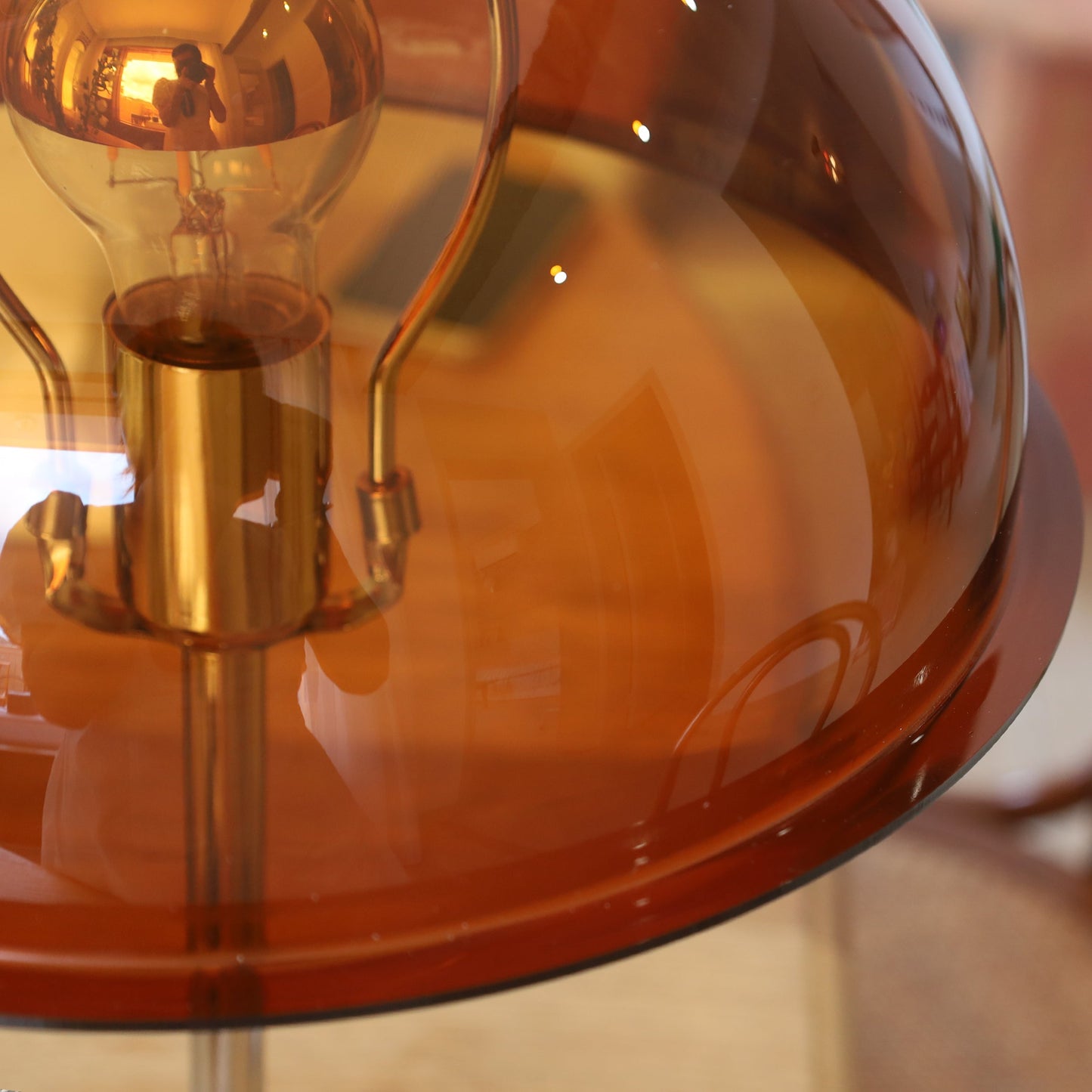 Amber Acrylic Shade Table Lamp