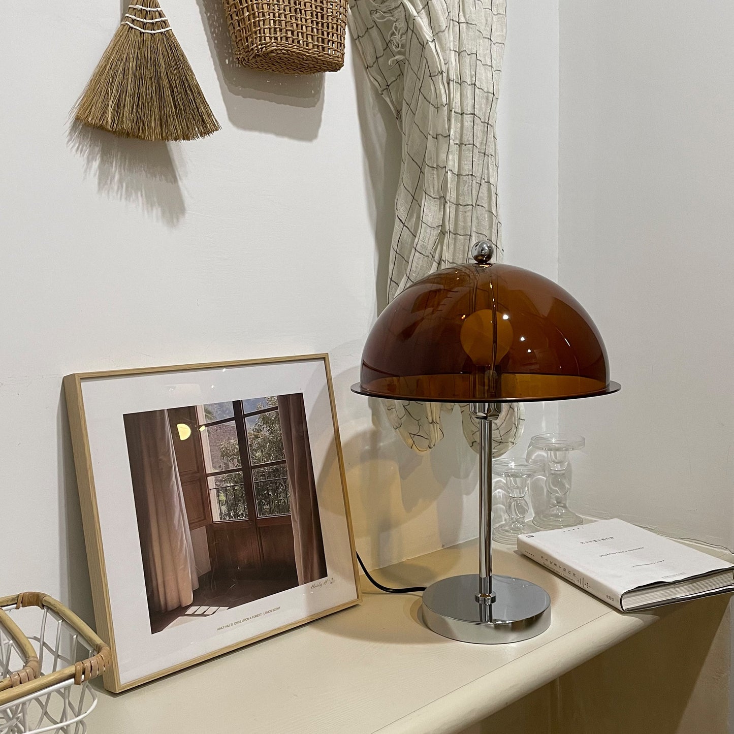 Amber Acrylic Shade Table Lamp