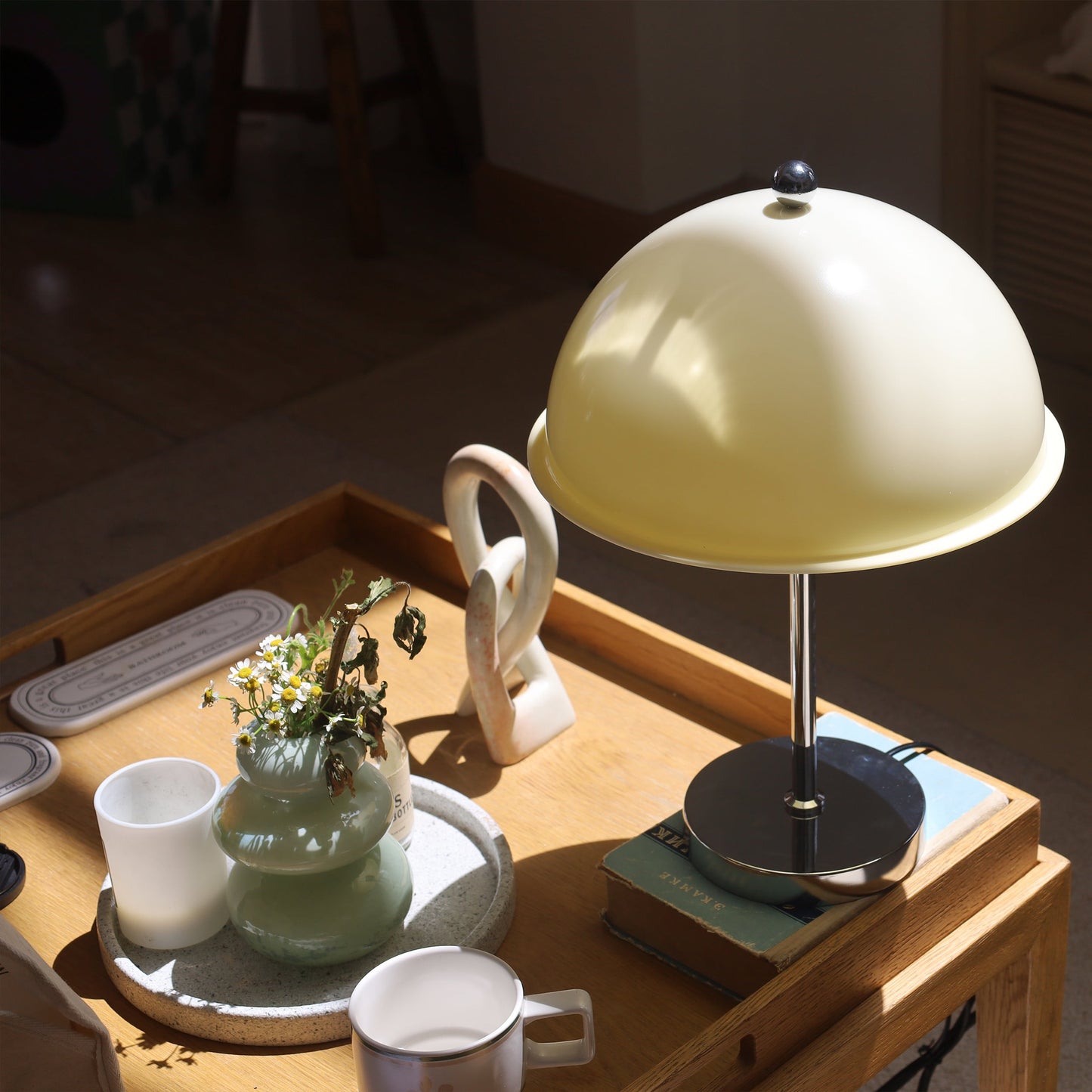 Amber Acrylic Shade Table Lamp