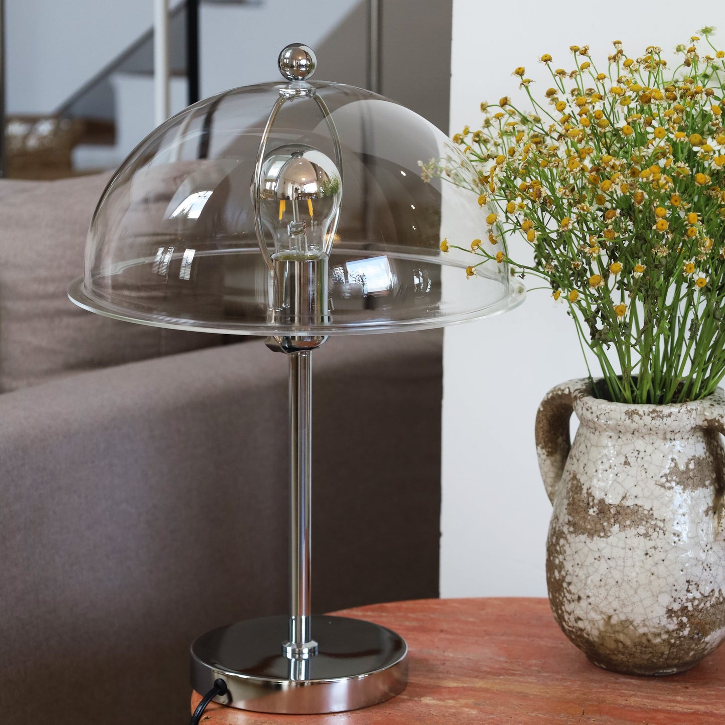 Amber Acrylic Shade Table Lamp