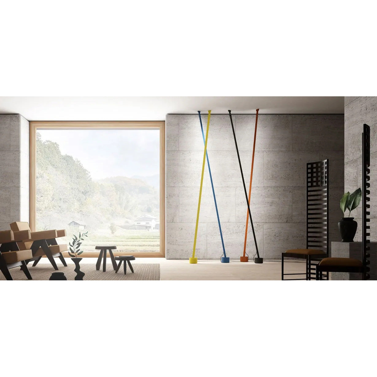 Slim Tension Pole Floor to Ceiling Lamp