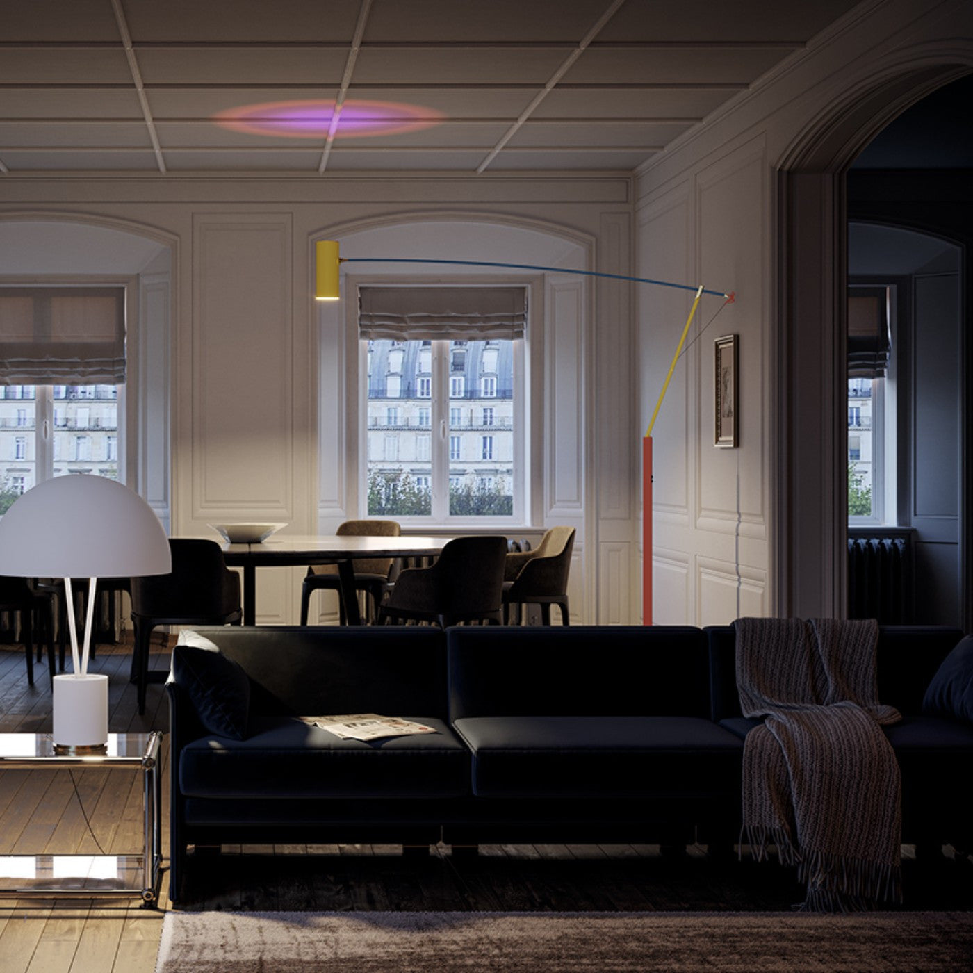 Primary Colour Adjustable Task Floor Lamp