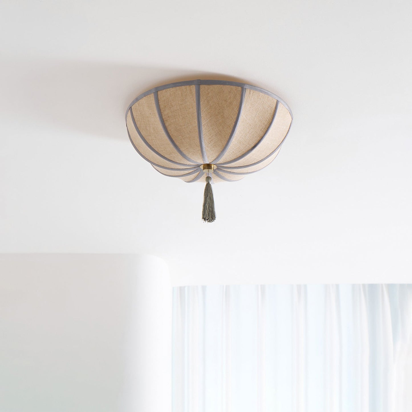 Blooming Flower Fabric Flush Mount Ceiling Light