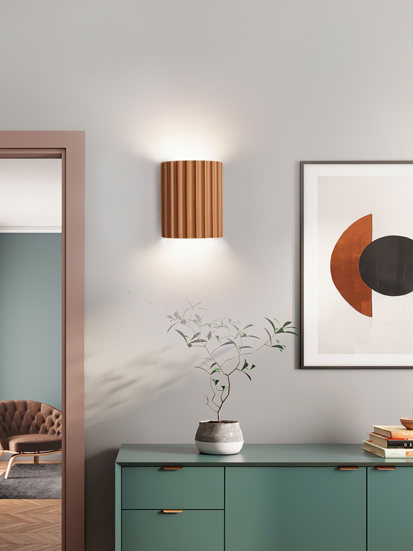Fluted Cylinder Wall Sconce
