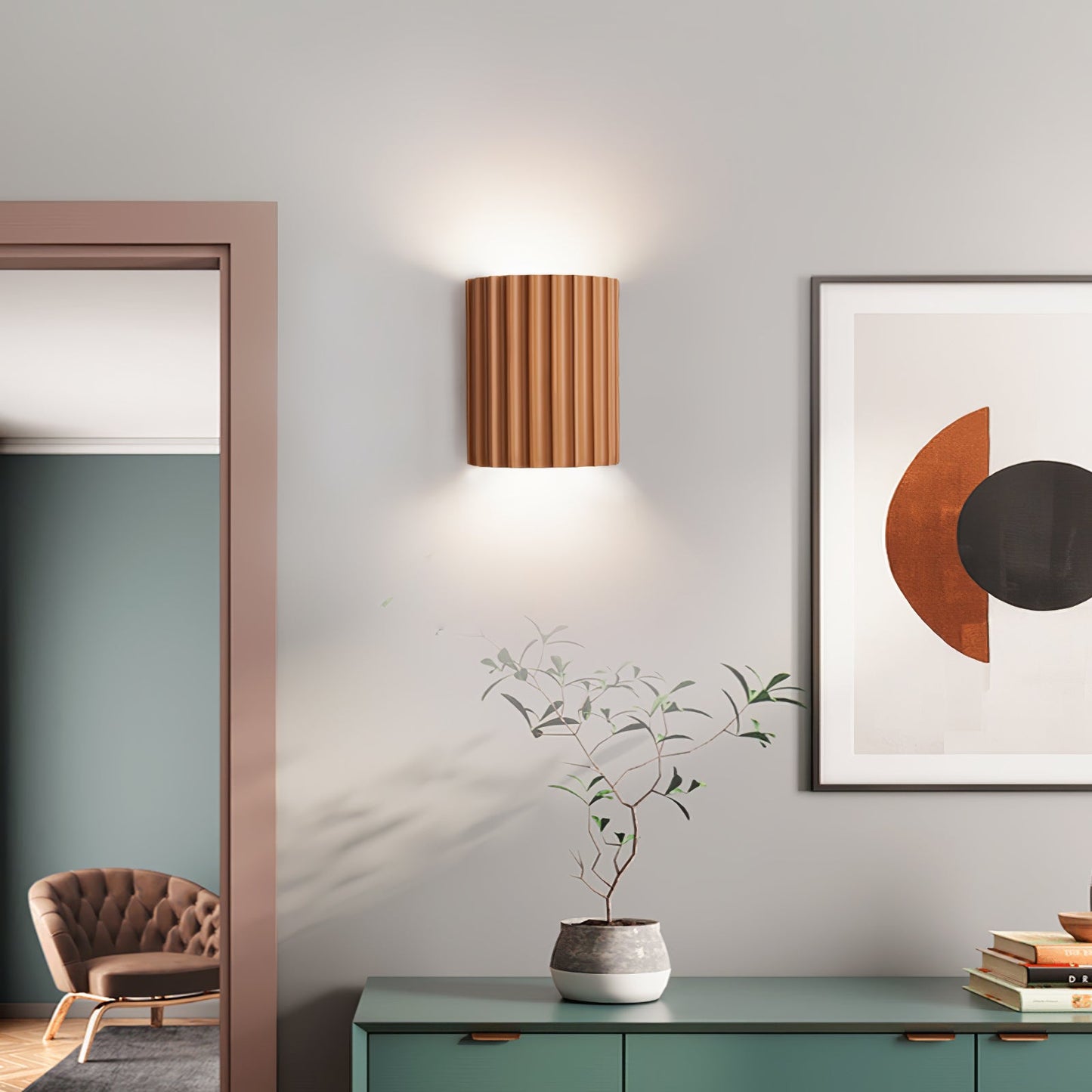 Fluted Cylinder Wall Sconce