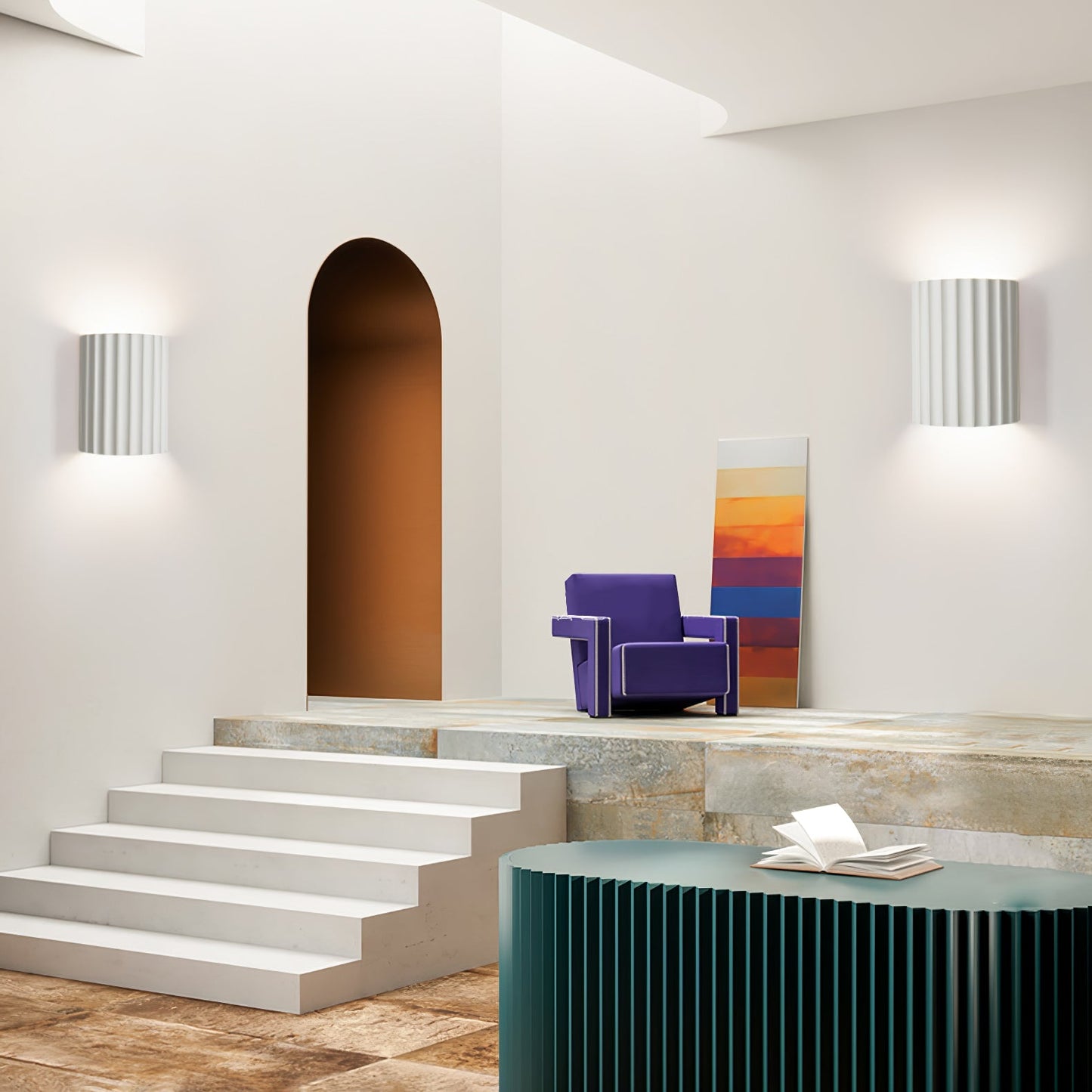 Fluted Cylinder Wall Sconce
