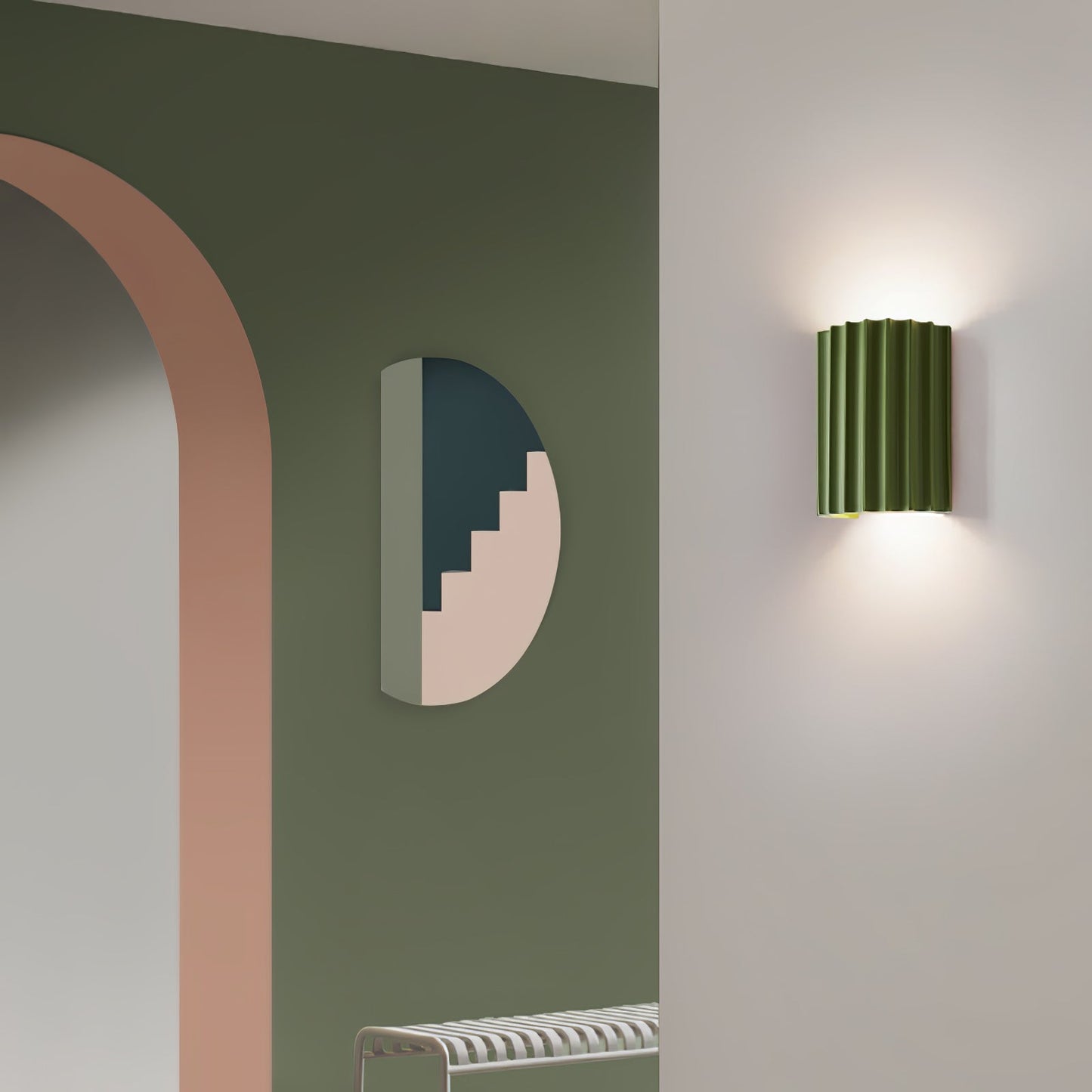 Fluted Cylinder Wall Sconce