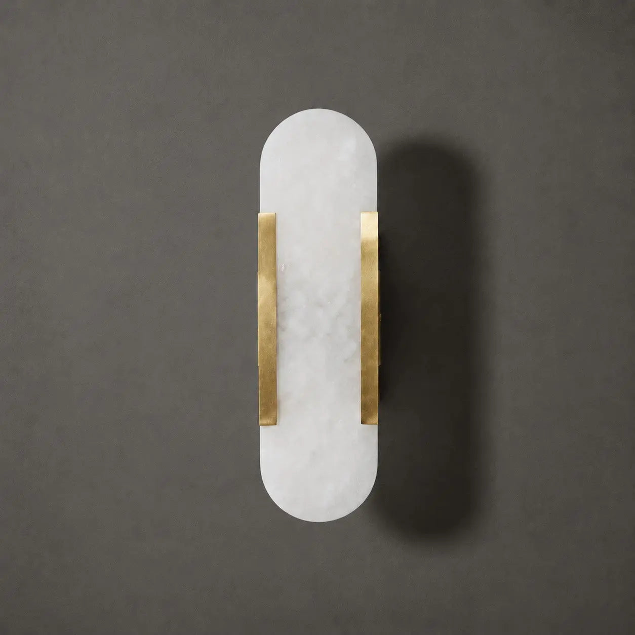 D. Oblong Alabaster Wall Sconce Erbstuk