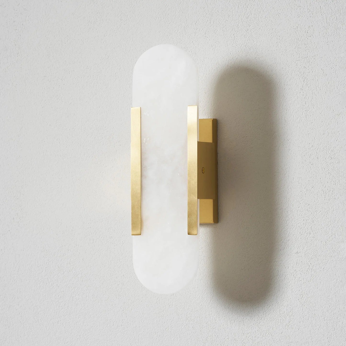 D. Oblong Alabaster Wall Sconce Erbstuk