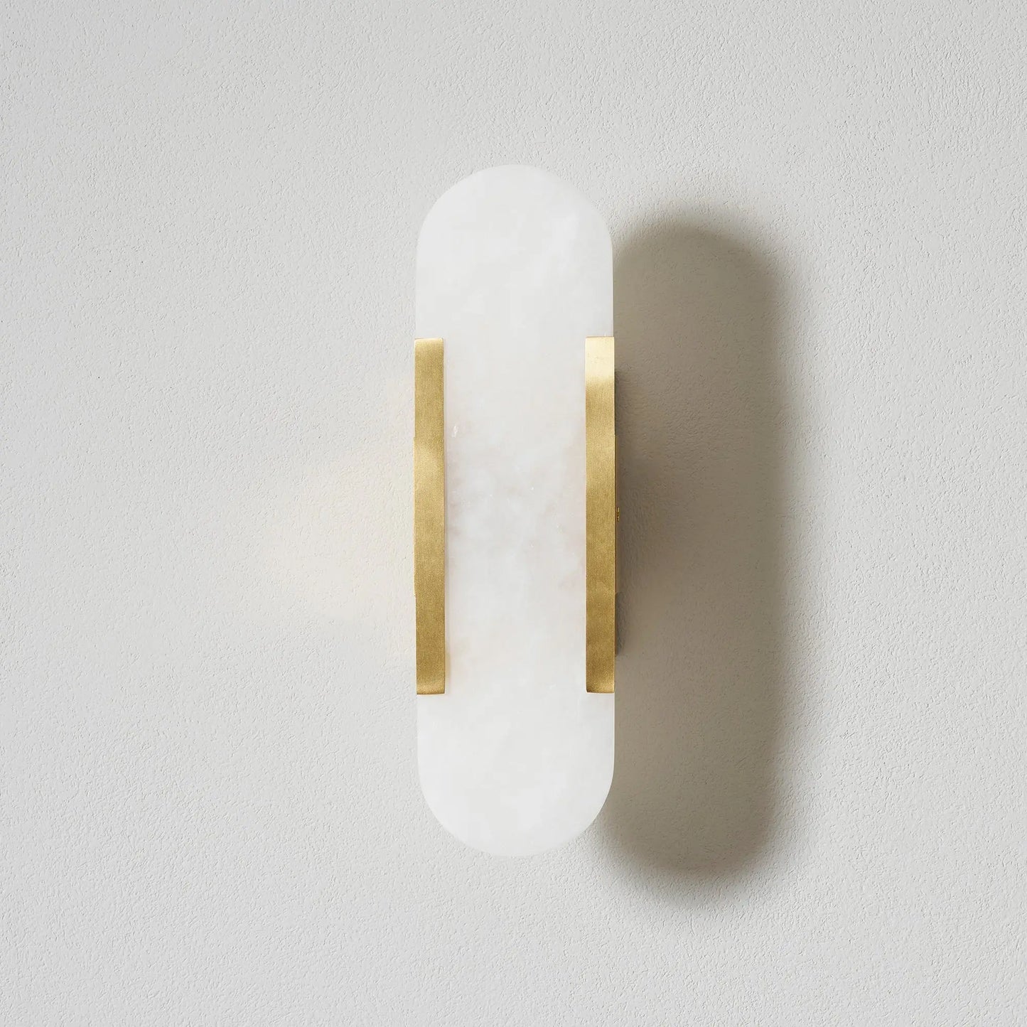 D. Oblong Alabaster Wall Sconce Erbstuk