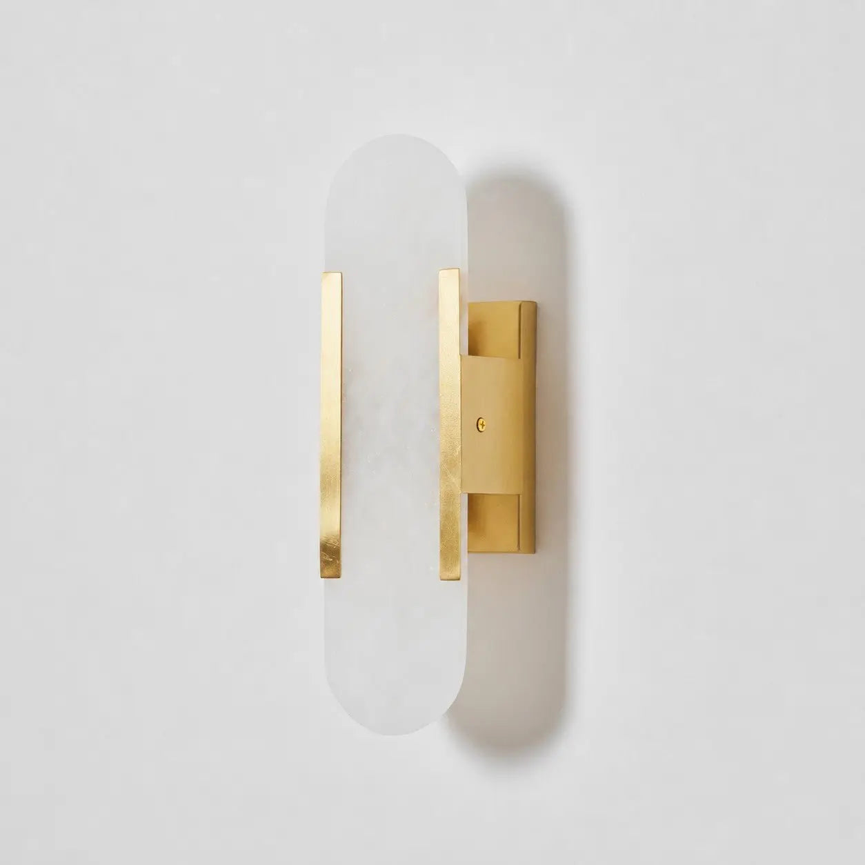 D. Oblong Alabaster Wall Sconce Erbstuk