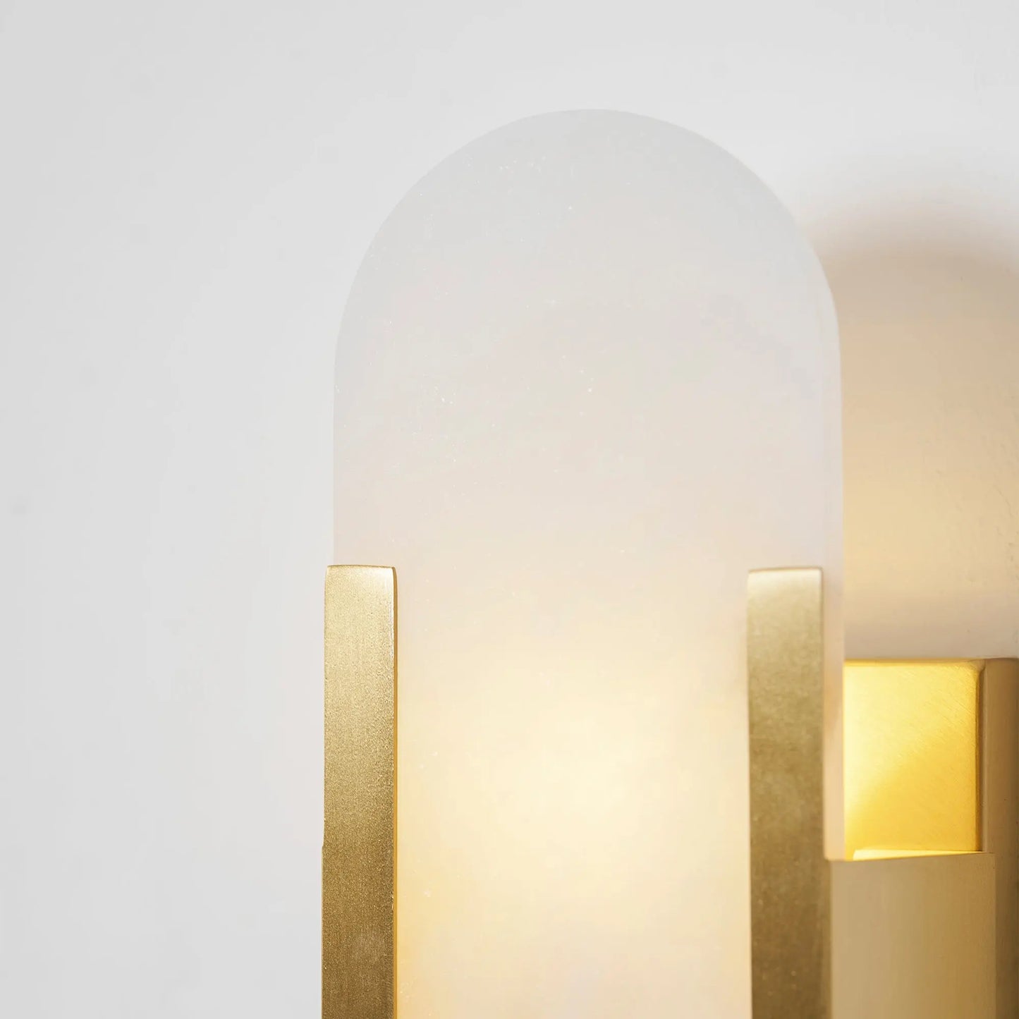 D. Oblong Alabaster Wall Sconce Erbstuk