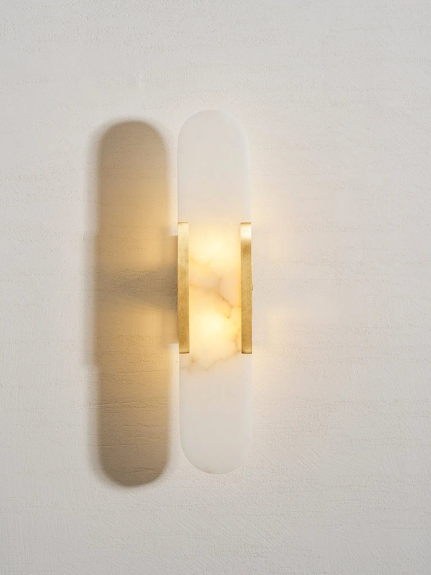 D. Oblong Alabaster Wall Sconce Erbstuk