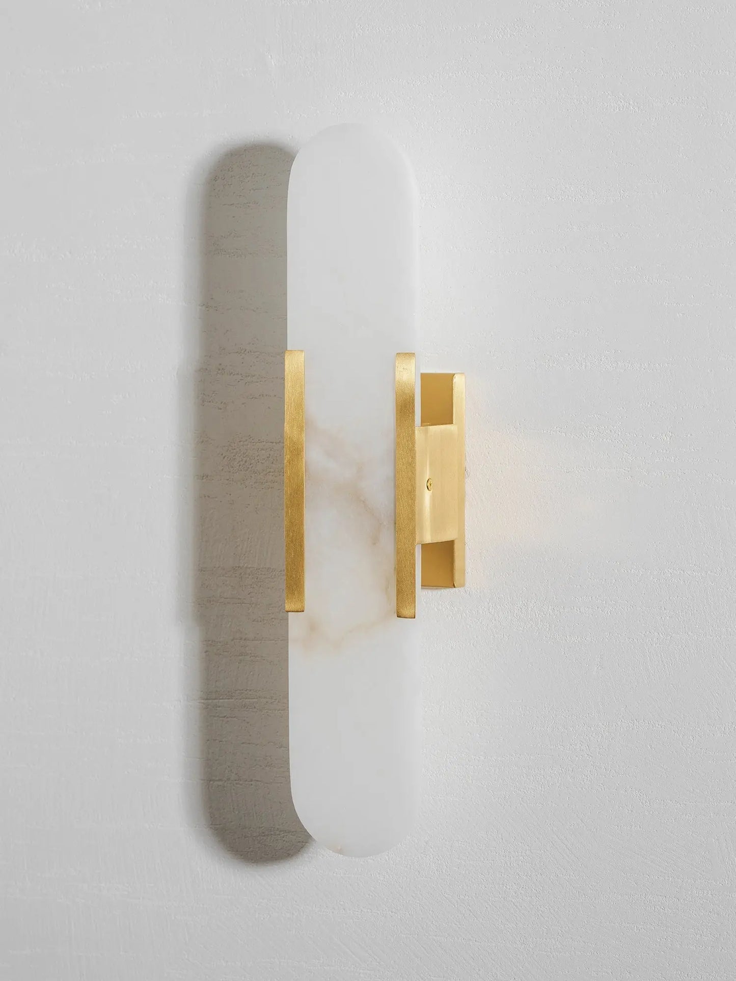 D. Oblong Alabaster Wall Sconce Erbstuk