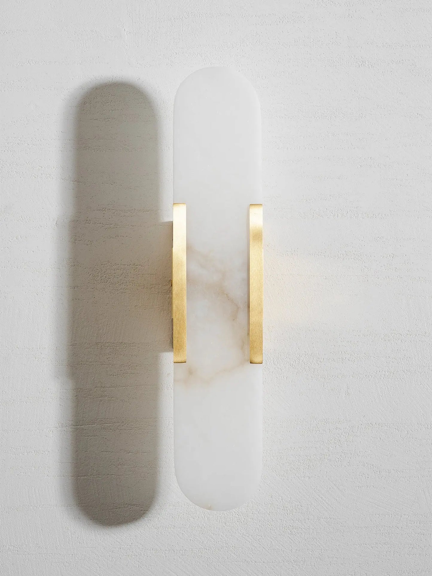 D. Oblong Alabaster Wall Sconce Erbstuk