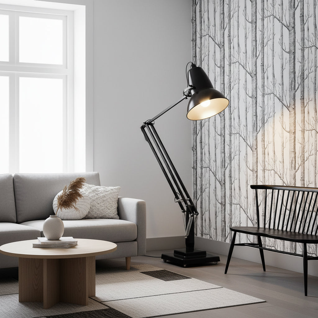 Extra Tall Cantilever Overhang Floor Lamp