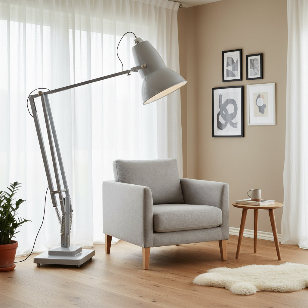 Extra Tall Cantilever Overhang Floor Lamp